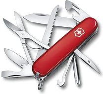 Victorinox Fieldmaster kabatas nazis (15 funkcijas, daudzfunkcionāls āķis, konservu nazis, šķēres), sarkans