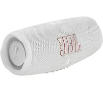 JBL Charge 5 Bluetooth skaļrunis, ūdensizturīgs pārnēsājams Boombox ar iebūvētu barošanas bloku, viena akumulatora uzlāde līdz 20 stundām bezvadu mūzikas baudīšanai, balts ANEB08VDHH6QFT