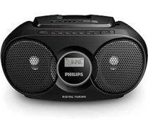 Philips Audio AZ215B/12 kompaktdisku skaņas iekārta (digitālā UKW, audioeingang, 3 vati, bezvadu skaņas iekārta) schwarz ANEB015XVB1WQT