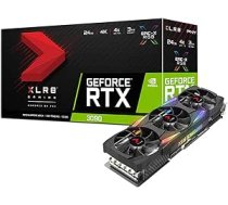PNY GeForce RTX™ 3090 24 GB XLR8 spēļu uprising Epic-X RGB™ trīskāršā ventilatora grafikas karte ANEB08HBVX53DT