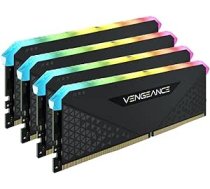 Corsair Vengeance RGB RS 64 GB (4 x 16 GB) DDR4 3200 MHz C16 atmiņa (dinamiskais RGB apgaismojums, Intel X299, AMD TRX40 un Intel/AMD 300/400/500 sērija) melns