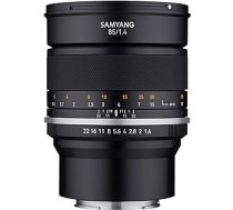 SAMYANG 22995 MF 85 mm F1.4 MK2 Fuji X — portreta objektīva manuālais fokuss pilnam kadram un APS-C fiksēta fokusa garuma Fuji X stiprinājums, 2 paaudzes Fujifilm X-T1, X-T30, X-Pro3, X-T200, X -T4