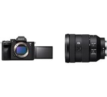 Sony α 7 IV pilna kadra bezspoguļu kamera (33 MP, reāllaika automātiskais fokuss, 10 BPS, 4K60p, noliecams skārienekrāns, Z akumulators), melns un FE 24–105 mm f/4 G OSS | Pilns formāts, standarta tālummaiņas objektīvs (SEL24105G)