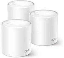 TP-Link Deco X50 Mesh WLAN komplekts (3 pack), Wi-Fi 6 AX3000 divjoslu maršrutētājs un atkārtotājs, 3 gigabitu pieslēgvietas katrai ierīcei, ieteicams mājām ar 4–6 guļamistabām, visaptveroša vecāku aizsardzība, WPA3