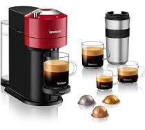 Nespresso XN9105 Vertue Next kafijas kapsulu automāts | Espresso Machine by Krups | Dažādi izmēri | 5 tases | Centrifūzijas tehnoloģija | 30 sekundes | WiFi | Bluetooth | sarkans ANEB08WJ7SQCWT