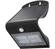 UNITEC LED saules sienas gaisma ar 120° kustības sensoru | 3,2 vati | 400 lūmeni | 4000 K | Āra saules gaisma | Aizsardzība pret šļakatām IP65 | Melns | Enerģijas klase A++