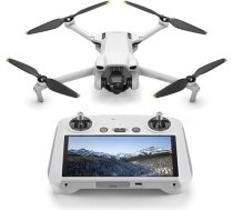 DJI Mini 3 (DJI RC) - viegls un salokāms mini kameras drons ar 4K HDR video, 38 min lidojuma laiku, reālu vertikālo uzņemšanu un viedajām funkcijām, C0