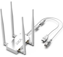 Vonets VBG1200 Industrial Dual Band 2.4GHz & 5GHz WiFi Bridge High Power 1200Mbps Wireless Repeater/Router ar 4 ārējām antenām Lielisks partneris drošības sistēmas elektroniskajām/tīkla/medicīnas ierīcēm