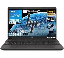 Piezīmjdators HP I3 250 G7 Silver Notebook HD 15,6" CPU Intel 8Th Gen i3-8130U līdz 3,4 GHz / RAM 8 GB DDR4 / SSD M2 NVME 256 GB / VGA UHD 620 / Hdmi Dvd SD karte WLAN / Windows 10 Pro + Open Office