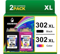 KNOWINK 302 XL 302XL kasetnes, kas saderīgas ar HP 302 daudzpaku melnas krāsas daudzkrāsu kasetnēm HP Envy 4525 4520, HP DeskJet 3630 3636 3639, HP OfficeJet 3831 5230 3830 3830