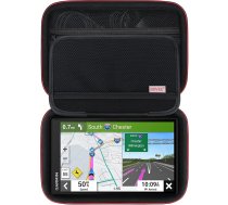 BOVKE cietais satelītnavigācijas iekārtas futrālis 6-7 collu Tomtom GPS GO, Garmin Camper 795/780/DriveSmart 65/76/61/dēzl LGV 710/700 navigācijas ierīcei, papildus vieta auto lādētājam, lādēšanas kabelis, melns