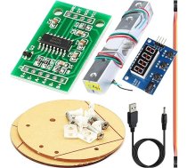 DAOKAI HX711 Svara sensora modulis ADC pārveidotājs, 5 kg portatīvie elektroniskie virtuves svari ar skalas displeja moduli, 3,5 x 1,35 mm strāvas kabelis