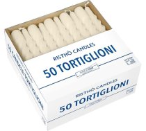 CERERIA di Giorgio risthò TORTIGLIONE svečturim, vaska svecēm, ziloņkaula krāsā, 2,2 X 21 cm, 50 gab.