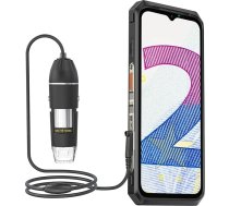 Ulefone uSmart C01 Digitālais mikroskops ar 1000X palielinājumu Digitālais mikroskops Ulefone Power Armor 18/18T/Armor 16 Pro izmantošanai ārpus telpām, ērts ar uSmart paplašināšanas portu