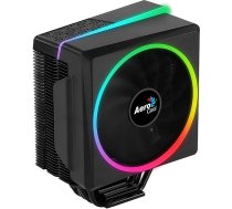 Aerocool Cylon 4 ARGB CPU dzesētājs, 1 x 120 mm PWM ventilators, ASUS Aura Sync, Mystic Light Sync, Gigabyte RGB Fusion, saderīgs ar AMD un Intel platformām, ideāls gaisa dzesēšanas risinājums, melns