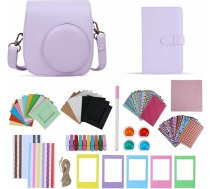 TONYLAIJIANTAO Instant Camera Mini 11/12 Aksesuāri, kas saderīgi ar Fujifilm Instax filmu kameru, ietilpst soma/albums/filtrs/filmas rāmis/robežas uzlīme. (violeta)