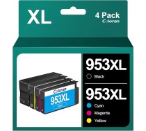 Coloran 953XL 953 printera kasetnes, kas paredzētas HP 953 XL Officejet Pro 7740 8730 8710 8715 8718 8719 8720 8725 8740 8218 7720 7730 (4 gab.)