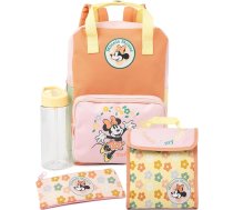 Disney Minnie Mouse mugursomas komplekts | Meiteņu skolas somu komplekts | Komplektā ietilpst rozā skolas soma, pusdienu soma, penālis, ūdens pudele | Magic Merchandise | Saskaņoti aksesuāri, daudzkrāsains, skola