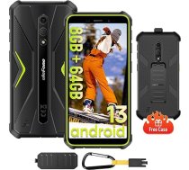 Ulefone Armor X12 Pro āra viedtālrunis, 8GB + 64GB/SD-256GB Android 13 mobilais tālrunis, 4860mAh akumulators, 13MP + 8MP kamera, 5,45 collu HD+ IP68 ūdensizturīgs āra mobilais tālrunis, 4G, 3 karšu slots, Face ID NFC