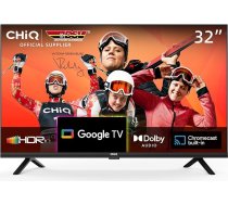 CHIQ TV L32H7G, 32 collu televizors, Smart TV, Google TV, Google Assistant, HDR, Google Play, Iebūvēts Chromecast, Dolby Audio, Trīs uztvērēji (DVB-T2/S2/C), Bluetooth, WiFi/HDMI/USB/CI+