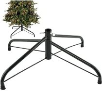 Jaeskeclip Ziemassvētku eglītes statīvs Dzelzs statīvs Triecienizturīgs, Stingrs, salokāms mājas birojam restorāna dārzam 45 cm (melns)