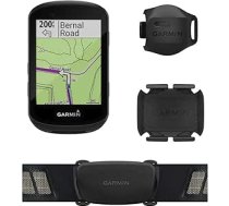 Garmin Edge 530 sensoru komplekts, veiktspējas GPS velodators ar kartēšanu, dinamiskās veiktspējas uzraudzību un popularitātes maršrutēšanu, iekļauts ātruma un ritma sensors un HR monitors ANEB07QHQ55TPT