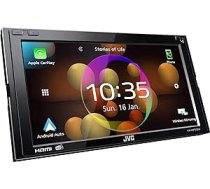 JVC KW-M875DBW — 17,3 cm (6,8 collas) digitālās multivides AV uztvērējs ar bezvadu CarPlay un Android Car (4 x 50 W, DAB+/FM, BT, 3 priekšizvades 4V, USB-C, iPod/iPhone vadība)