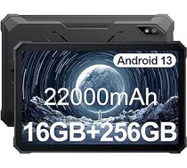 Blackview Active 8 Pro āra planšetdators, 16 GB (8 GB + 8 GB) RAM + 256 GB ROM, 2,4 K FHD+ planšetdators 10,36 collas, 33 W 22 000 mAh akumulators planšetdators Android 13, 48 MP kamera ar ArcSoft, 4G/5G divkāršu SIM karte