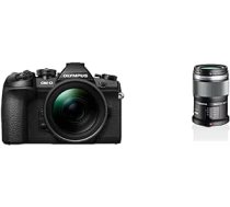 Olympus OM-D E-M1 Mark II komplekts, mikro četru trešdaļu sistēmas kamera + M.Zuiko 12–40 mm PRO universālā tālummaiņa, melns un M.Zuiko digitālais ED 60 mm F2.8 objektīvs, standarta tālummaiņa, melns