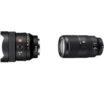 Sony SEL14F18GM | Pilna formāta FE 14 mm F1.8 GM — Premium G Master sērijas objektīvs ar fiksētu fokusa attālumu un E 70-350 mm f/4.5-6.3 G OSS | APS-C, super telefoto tālummaiņas objektīvs (SEL70350G)