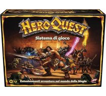 Hasbro Gaming - Avalon Hill, Heroquest, piedzīvojumu spēle "Fantāzija zemkopu pārmeklētāja stilā" ar vairāk nekā 65 miniatūrām, no 14 gadu vecuma, 2-5 spēlētājiem (itāļu valodā), F2847803, daudzkrāsains