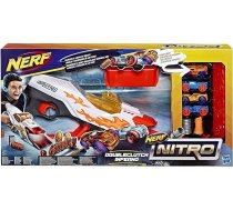 NERF Hasbro Nitro E0858EU4 Doubleclutch Inferno, daudzkrāsains transportlīdzekļa blasteru komplekts