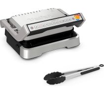 Tefal OptiGrill 2-in-1 kontaktgrils, atvāžams, galda grils, 9 programmas, gatavošanas līmeņa displejs, bārbekjū knaibles, noņemamas plāksnes, elektriskais grils, GC773D10