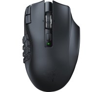 Razer Naga V2 HyperSpeed - Ergonomiska, kabelu MMO spēļu galds (19 programmējami tastatūras, bezvadu (2,4 GHz), Bluetooth, līdz 250 stundām, Focus Pro 30K optiskais sensors), melns (Schwarz)