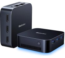 Blackview MP80 Mini PC Intel N97 CPU (līdz 3,6 GHz) 16 GB LPDDR5 RAM 512 GB M.2 SSD, Mini dators, 4K UHD Mini Desktop PC, trīs HDMI, Gigabit Ethernet, 5G WiFi, Biznesam / Mājas kinozālei, W11 Pro