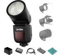 Godox V1N Profesionāla zibspuldze Speedlite Speedlight Round Head Wireless 2.4G Fresnel Zoom saderīga ar Nikon D5300 D750 D750 D850 D7100 Z7Kameras Videokamera