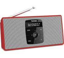 TechniSat DIGITRADIO 2 S - pārnēsājams DAB stereo radio ar akumulatoru (DAB+, FM, Bluetooth audio straumēšana, OLED displejs, austiņu ligzda, stereo 2 W RMS), sarkans/sudrabots