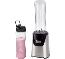 Profi Cook Smoothie-Maker PC-SM 1153 elektrischer Standmixer im Edelstahl-Gehäuse, inkl. 2 Mix-Behälter, Edelstahl-Messer, Mix-Behälter auch als Trinkflasche zu verwenden, edelstahl/schwarz