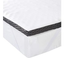 Amazon Basics - Matrača pārvalks 160 x 200 cm, 4 cm augstuma atmiņas putu matrača pārvalks ar saitēm, balts