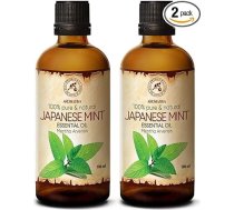 Japānas piparmētru eļļa 2 x 100 ml - Mentha Arvensis - Aromterapijas ēteriskās eļļas difuzoriem un smaržu lampām - Piparmētru eļļa ziepju un sveču ražošanai - Japānas piparmētra ādai, matiem un telpu aromātam