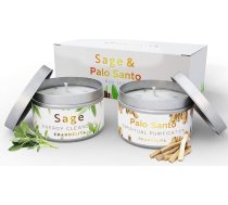 Chandelita aromātiskās sveces, tīra salvija un svētā nūjiņa mājas gremošanai un enerģijai, svētā un garīgā attīrīšana attīrīšanai, relaksācijai, meditācijai un čakru dziedināšanai.