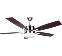 Orbegozo CP 79132 - Griestu ventilators ar tālvadības pulti, 5 lāpstiņas, 132 cm diametrs, 60 W jauda, lampa, kluss, 3 līmeņi, hroms, balts