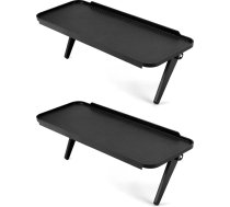 Qwork 2 TV augšējo plauktu komplekts, ekrāna augšējais plaukts, plastmasas, 120 x 310 mm, TV pierīcei, maršrutētājam, kamerai, spēļu kastītei, tālvadības pultīm