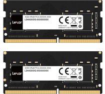 Lexar SODIMM DDR4 RAM 16GB komplekts (2 x 8GB), 3200MHz DRAM, 260-Pin DDR4 SODIMM atmiņas komplekts, augstas veiktspējas SO-DIMM, portatīvo datoru atmiņa (LD4S08G32C22ST-BGD)