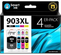 Smart Ink saderīga tintes kasetne, kas paredzēta HP 903 XL 903XL, 4 iepakojumi ar uzlabotu mikroshēmu tehnoloģiju printeriem Officejet 6950 Officejet Pro 6960 6970