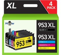 Pitooler 953xl printeru kasetnes, saderīgas ar HP 953XL Multipack, HP 953XL, saderīgas ar HP Officejet Pro 7740 7720 7720 8710 8720 7730 8218 8715 8718 8210 8725 8730 printeriem (4 iepakojumi) )