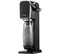 SodaStream Art ūdens karbonāts ar CO2 cilindru un 1 x 1 litra trauku mazgājamajā mašīnā droši plastmasas pudeli, augstums 44 cm, melns, 44 cm