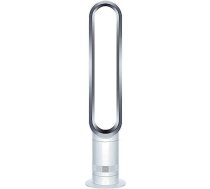 Dyson Cool AM07 ventilators ar tālvadības pulti, 100 cm, 9 h taimeris, torņa ventilators, kluss, balts/sudrabots, enerģijas taupīšana, grīdas ventilators guļamistabā, skaļums 48 db, 10 līmeņi