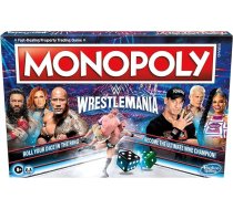 Hasbro Gaming Monopoly: Wrestlemania Edition galda spēle vecumā no 8 gadiem, WWE Wrestlemania iedvesmota Monopoly spēle, ģimenes spēles 2-6 spēlētājiem, bērnu spēles