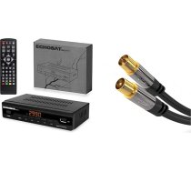 hd-line Kabeļa uztvērējs ciparu kabeļtelevīzijai 2990 Combo DVB-C + HDMI kabelis un KabelDirekt antenas kabelis - 2 m - (ekranēts, 75 Ohm, koaksiālais savienotājs > koaksiālā savienojuma savienojums)